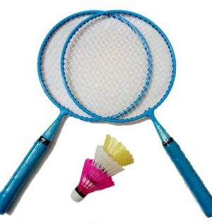 Konex Ci-21 Kids Badminton Kit 2 Racquets & 3 Shuttle Cocks - Blue Badminton Kit